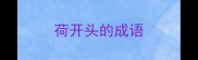 荷开头的成语