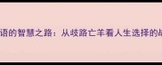 第三个成语的智慧之路从歧路亡羊看人生选择的战略思维