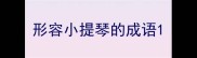 形容小提琴的成语