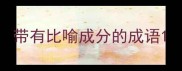 带有比喻成分的成语