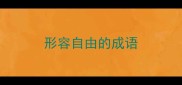 形容自由的成语