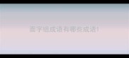 面字组成语有哪些成语