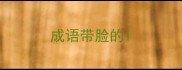 成语带脸的