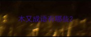 木又成语有哪些