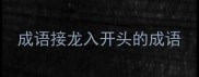 成语接龙入开头的成语