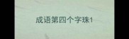 成语第四个字珠