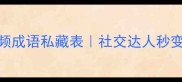 四字成语合集100个高频成语私藏表社交达人秒变社交牛杂附记忆口诀