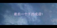 最后一个子的成语