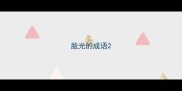 脸光的成语