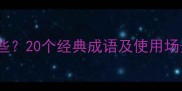 初开头的成语有哪些20个经典成语及使用场景附记忆技巧