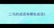 二鸟的成语有哪些成语