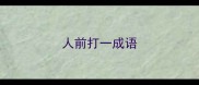 人前打一成语