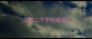 无第二个字的成语