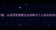 航海弄潮从成语智慧看企业战略与个人成长的双向赋能