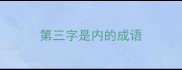 第三字是内的成语