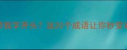 四字成语带我字开头这20个成语让你秒变表达高手