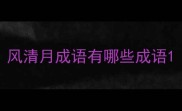 风清月成语有哪些成语