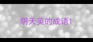 阴天美的成语