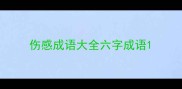 伤感成语大全六字成语