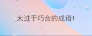 太过于巧合的成语