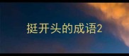 挺开头的成语