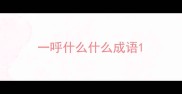 一呼什么什么成语