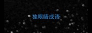 独眼睛成语