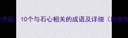 石心木脑10个与石心相关的成语及详细附例句