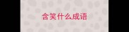 含笑什么成语