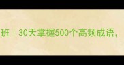 四字成语速成班30天掌握500个高频成语附趣味记忆法