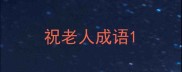 祝老人成语