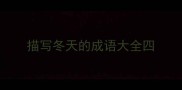 描写冬天的成语大全四