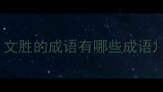 文胜的成语有哪些成语