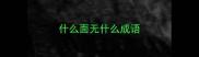 什么面无什么成语