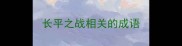 长平之战相关的成语
