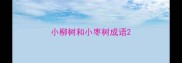 小柳树和小枣树成语