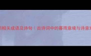 暮雨相关成语及诗句古诗词中的暮雨意境与诗意穿搭指南