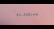 三心二意的四字成语