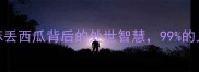 成语冷知识捡了芝麻丢西瓜背后的处世智慧99的人不知道的哲理故事