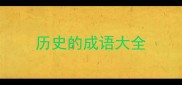 历史的成语大全