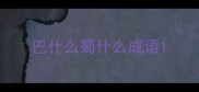 巴什么蜀什么成语