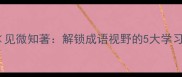 高瞻远瞩见微知著解锁成语视野的5大学习技巧