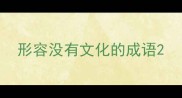 形容没有文化的成语