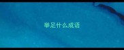 举足什么成语