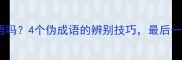 不大不小是成语吗4个伪成语的辨别技巧最后一个太常见了