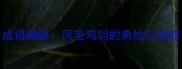 成语溯源风毛鸡羽的典故与演变