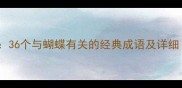 蝶相关成语大全36个与蝴蝶有关的经典成语及详细附学习技巧