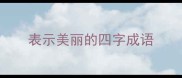 表示美丽的四字成语
