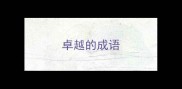 卓越的成语