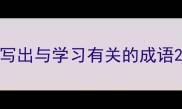写出与学习有关的成语